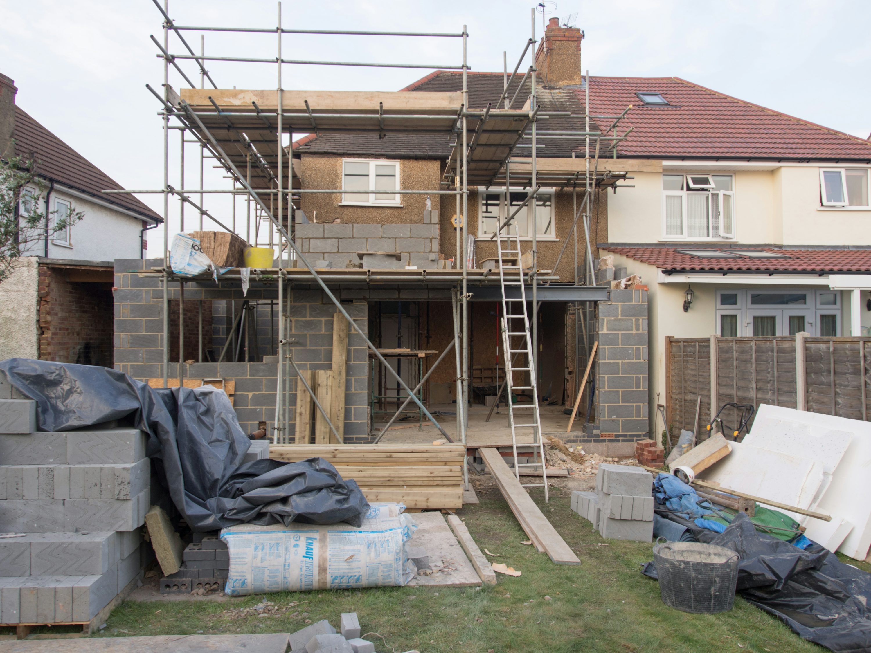 House extension construction